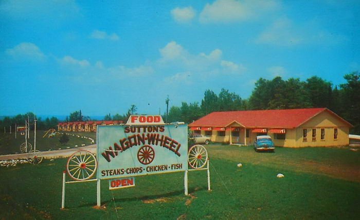 Suttons Wagon Wheel - Old Postcard